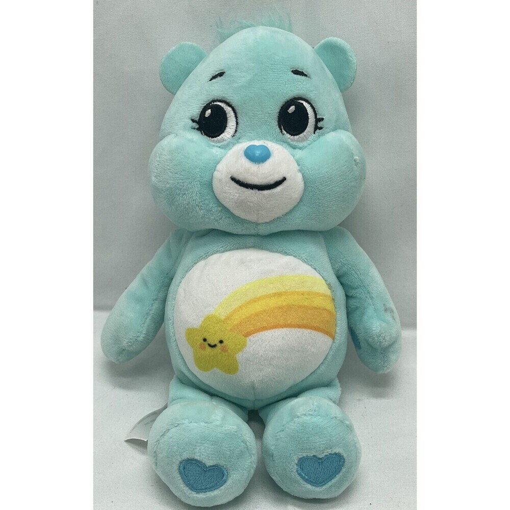 Care Bears Wish Bear 10” Plush Shooting Star Aqua Blue 2021 Stuffed Animal Toy